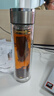 蘇泊爾玻璃杯抗菌泡茶杯一鍵開(kāi)蓋商務(wù)雙層茶水分離杯男士車(chē)載水杯 曬單實(shí)拍圖