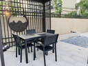 鳳朝皇戶(hù)外桌椅套裝庭院室外塑木防腐別墅陽(yáng)臺4椅一桌花園休閑餐桌椅子 經(jīng)典款 巴克6椅+160x90 拼花長(cháng)桌 新鍍鋅鋼架 曬單實(shí)拍圖