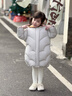 英氏（YEEHOO）【商場(chǎng)同款】童裝羽絨服外套冬季女童加厚保暖羽絨服超韌絨 星光灰【90%白鵝絨】 100 cm-充絨量134g 曬單實(shí)拍圖
