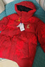 ASK JUNIOR男童羽絨服兒童冬加厚保暖拜年服中大童紅色新年連帽外套 曬單實(shí)拍圖
