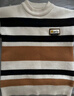 迪士尼兒童羊毛衫男童毛衣秋冬新款針織打底衫加厚小童寶寶韓版洋氣 黑色 太陽(yáng)條紋 120 建議4-5歲左右 曬單實(shí)拍圖