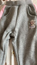 迪士尼女童褲子加絨加厚秋冬季愛(ài)莎公主一體絨運動(dòng)褲JXAF5205D-1 灰110 曬單實(shí)拍圖