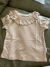 OAK FAMILY夏季新品t恤童裝嬰兒衣服莫代爾棉短袖上衣娃娃領(lǐng)女寶寶T恤 漿果粉 100 cm 曬單實(shí)拍圖