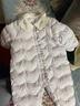 戴維貝拉（DAVE＆BELLA）三防女寶羽絨連體衣初生嬰兒爬爬服滿(mǎn)月寶寶冬包屁衣 曬單實(shí)拍圖
