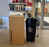 星巴克杯子教師節禮物禮盒不銹鋼水杯雙飲口保溫杯吸管杯咖啡杯伴手禮 黑金女神520ml 曬單實(shí)拍圖