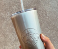 星巴克（Starbucks）保溫杯790ml不銹鋼吸管杯咖啡杯冷飲杯泡茶杯男女圣誕禮物 曬單實(shí)拍圖