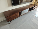 源氏木語(yǔ)實(shí)木巖板電視柜新中式客廳地柜黑胡桃木現代儲物柜 2.4m實(shí)木面 曬單實(shí)拍圖