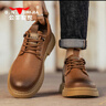 公牛世家男鞋2025秋冬新款商務(wù)休閑大頭皮鞋英倫風(fēng)工裝鞋復古低幫馬丁靴男 曬單實(shí)拍圖