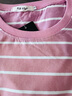 FYVZVL春秋季條紋100%純棉長(cháng)袖t恤女?huà)寢屟b大碼寬松內搭外穿上衣打底衫 一二八【粉色】 M 建議90-105斤 曬單實(shí)拍圖