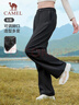 駱駝（CAMEL）加絨傘兵女褲寬松直筒戶(hù)外防潑水運動(dòng)褲 J25CA6L6017 幻影黑 L 曬單實(shí)拍圖