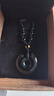京瑩【新年禮物】天然黑曜石吊墜男女款護身符馬年轉運平安扣項鏈女友 曬單實(shí)拍圖