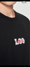 Lee25新品標準版圓領(lǐng)重疊印花Logo男短袖T恤休閑潮LMT0098064LE 黑色 L 曬單實(shí)拍圖