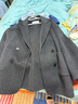 百圖betu女裝秋季新款毛呢外套時(shí)尚百搭羊毛大衣外套女2409T13 炭灰 M 曬單實(shí)拍圖