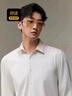 卡賓（CABBEEN）【莫代爾絨感】卡賓商務(wù)休閑長(cháng)袖襯衫男2025秋季新款高級翻領(lǐng)襯衣 米白色12 M /170/48 曬單實(shí)拍圖