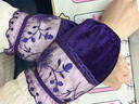 途尊新款秋冬金絲絨短款袖套女士辦公防臟袖筒韓版蕾絲拼接羽絨服護袖 新金絲絨短款（紫色） 曬單實(shí)拍圖
