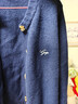 蓋璞（GAP）女裝2025秋季新款刺繡logo寬松花扣針織開(kāi)衫基礎款上衣826969 海軍藍 M (165/88A) 亞洲尺碼 曬單實(shí)拍圖