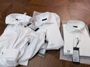 漢尼（HANY）【200支溫莎領(lǐng)】免燙法式襯衫男長(cháng)袖袖扣男士商務(wù)西裝白色襯衣冬 卡薩曼純白 【200支成衣免燙】 42 曬單實(shí)拍圖