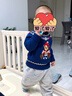 Teenie Weenie Kids 小熊童裝26年新款男女寶寶圣誕風(fēng)純棉毛衣 射光藍 100cm 曬單實(shí)拍圖