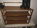 竹山下宿舍鞋架家用門(mén)口多層免安裝鞋柜落地置物架簡(jiǎn)易儲物柜放鞋客廳 【免安裝 加固升級】山茶色 4層70cm長(cháng) 曬單實(shí)拍圖