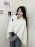 韞舜孕婦薄外套純棉月子披肩秋冬季護肩坎肩保暖睡覺(jué)產(chǎn)婦防寒防著(zhù)涼 月子披肩【升級加長(cháng)款-米白色】 曬單實(shí)拍圖
