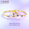 六福珠寶  18K金紅寶石鉆石戒指閉口戒送女友  cMDSKR0038Y 13號-總重1.08克 曬單實(shí)拍圖