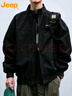 JEEP吉普夾克男士外套春秋季立領(lǐng)行政休閑美式衣服男裝 黑色 XL 曬單實(shí)拍圖