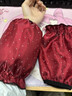 途尊秋冬新款短款成人女士防污袖套袖頭家用耐臟羽絨服護袖學(xué)生手袖 流光滿(mǎn)天星【酒紅】防污耐臟 曬單實(shí)拍圖