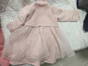 戴維貝拉（DAVE＆BELLA）秋冬新款童裙小童毛衣連衣裙寶寶公主裙仿貂絨兒童長(cháng)袖網(wǎng)紗裙 灰粉色【現貨】 100 cm（建議身高90-100cm） 曬單實(shí)拍圖