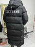 波司登（BOSIDENG）冬季極寒羽絨服鵝絨谷愛(ài)凌同款男女情侶款長(cháng)款連帽加厚保暖外套 黑色8056 2XL 180/100A 曬單實(shí)拍圖