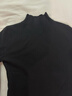 古今（GUJIN）針織打底衫女內搭半高領(lǐng)毛衣修身長(cháng)袖中領(lǐng)上衣黑色 曬單實(shí)拍圖