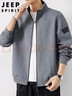 JEEP SPIRIT吉普外套男裝秋冬季衛衣男士開(kāi)衫休閑運動(dòng)立領(lǐng)衣服 黑色 3XL 曬單實(shí)拍圖