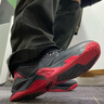 【高幫籃球鞋】男秋季百搭高幫運動(dòng)籃球鞋青少年減震防滑跑步鞋 黑紅 【皮面防水】 40 (250mm) 曬單實(shí)拍圖