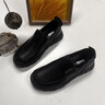 Jeep吉普休閑皮鞋男秋冬新款透氣真皮一腳蹬懶人鞋軟底英倫風(fēng)豆豆鞋男 黑色 【標準皮鞋碼】 41 曬單實(shí)拍圖