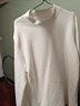 布先生熱膽小高領(lǐng)加厚長(cháng)袖打底白色T恤男春秋純色打底衫上衣KT01878 【小高領(lǐng)】象牙白 XL /180 曬單實(shí)拍圖