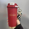 星巴克杯子教師節禮物不銹鋼雙飲口保溫杯咖啡杯車(chē)載杯隨行杯禮盒 紅色1971+小熊掛墜 曬單實(shí)拍圖