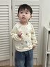 英氏（YEEHOO）童裝男童上衣春秋圓領(lǐng)上衣休閑衣服兒童長(cháng)袖衛衣卡通百搭新款 紙藝森趣 90 cm 曬單實(shí)拍圖