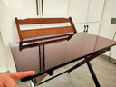 虎刻楠竹可折疊書(shū)桌寫(xiě)字桌中式小戶(hù)型出租房專(zhuān)用兒童學(xué)習辦公桌床邊桌 【黑胡桃色】80cm 折疊款 曬單實(shí)拍圖