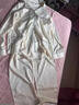 GP Seeu真絲情侶睡衣女純色寬松舒適大碼輕奢可外穿家居服男生日禮物禮盒 米白色【長(cháng)袖長(cháng)褲】 M 【女士 80-105斤】 曬單實(shí)拍圖