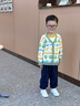 嘟嘟家【可機洗】男童外套卡通春款女童開(kāi)衫春裝寶寶外衣兒童上衣童裝潮 草木綠 120 曬單實(shí)拍圖