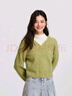 森馬（Semir）毛衣女冬季短款含羊毛破洞V領(lǐng)毛衫辣妹個(gè)性ins小個(gè)子101724107032 曬單實(shí)拍圖