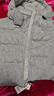 ASK JUNIOR童裝兒童羽絨服防潑水女童中大童冬裝連帽鴨絨保暖外套 灰色 150 曬單實(shí)拍圖
