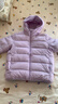 笛莎（DEESHA）童裝女童2025秋冬短款三防輕薄羽絨服外套 霧紫 150 曬單實(shí)拍圖
