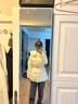 PRICH【匈牙利鴨絨】時(shí)尚短款羽絨服冬季新款可拆腰帶外套女 39象牙白色T39M XS 155 曬單實(shí)拍圖