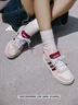 adidas「小鋸齒」D-PAD CLASSIC美高風(fēng)籃球風(fēng)板鞋男女阿迪達斯 白色/淺灰/深紅色   36.5 曬單實(shí)拍圖