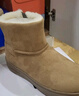 Pansy盼喜日本保暖棉鞋女靴羊毛加絨冬季保暖舒適短靴4197 卡其色 37 曬單實(shí)拍圖