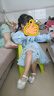 富羅迷女童套裝春秋季小女孩甜美凸凸裙衛衣兩件套兒童套裝裙 藍色 130  曬單實(shí)拍圖