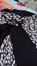 阿究究加肥加大小衫女2025春裝新款寬松大碼豹紋拼接毛織上衣遮肚T恤 黑色 6XL [建議210-230斤]高品質(zhì) 曬單實(shí)拍圖