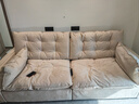 全友（QUANU）【迷瞪直播間】111215絲絨奶蓋客廳直排沙發(fā)現代沙發(fā)客廳沙發(fā) 【淺卡其|麂皮絨】2.42m沙發(fā) 曬單實(shí)拍圖