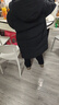 鴨鴨兒童羽絨服男女童冬季新款長(cháng)款過(guò)膝中大童裝極寒親子裝加厚外 黑色 150 (充絨量157g） 曬單實(shí)拍圖