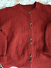 2025早秋小香風(fēng)蝴蝶金扣毛衣女慵洋氣懶風(fēng)長(cháng)袖純色百搭針織衫上衣 3114紅色 M  【建議96斤-110斤】 曬單實(shí)拍圖